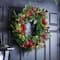 Glitzhome® 24" Pre-Lit Ornament, Berry, Holly & Pine Wreath